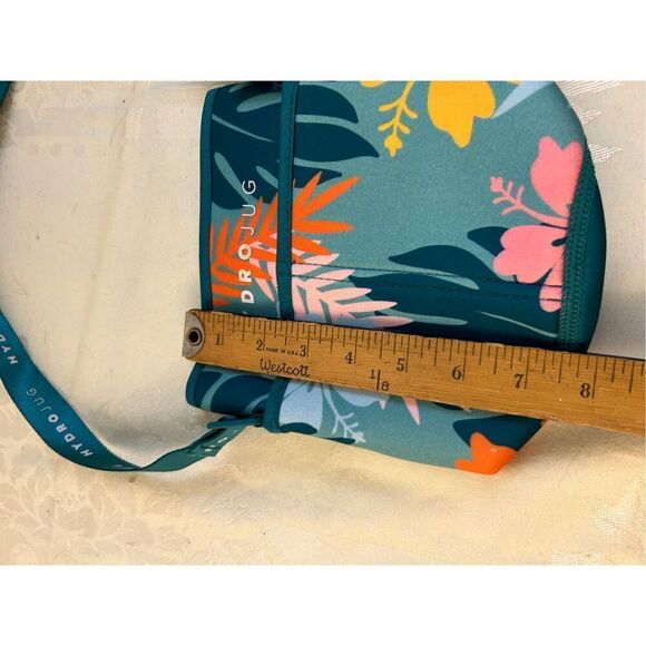 Hydro Jug crossbody strap teal flowers - Picture 6 of 7